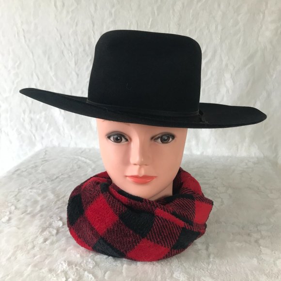 Vintage Other - Vintage Oshman's 7X Beaver XXXX Western Wear Cowboy Hat 6 7/8